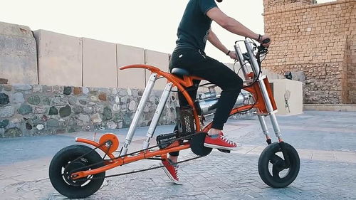 牛人自制可升降電動單車,車身可隨意升高降低,騎上大街道超有范